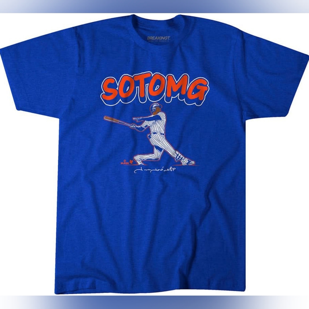 BreakingT New York Mets Juan Soto: SotOMG T-shirt S NWT